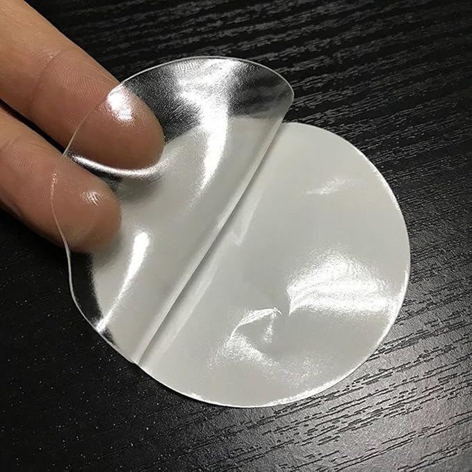 4 Sticky Mounting Pads 1.77 Inches Double Sided Adhesive Wall Mounting Tabs Round Sticky Suction Cup Glue Super Strong for Cameras GPS, Dashboard Toys, Windshield, Tiles, Pictures