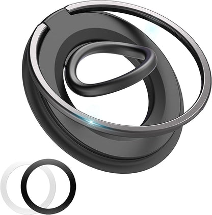 Magnetic Phone Grip for MagSafe Ring Holder, 360° Rotation Magnetic Phone Ring Grip Stand Finger Kickstand, Compatible with MagSafe Accessories for iPhone 17 Pro/Max 16/15 Air