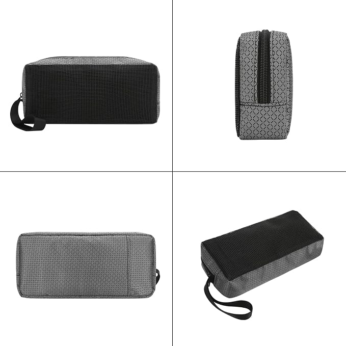 E-Tree Mesh Tech Pouch,Electronics Organizer Case Bag,Travel Accessories | portable laptop charger organizer with handle strap,for cable,cord,power bank,electric computer accessories