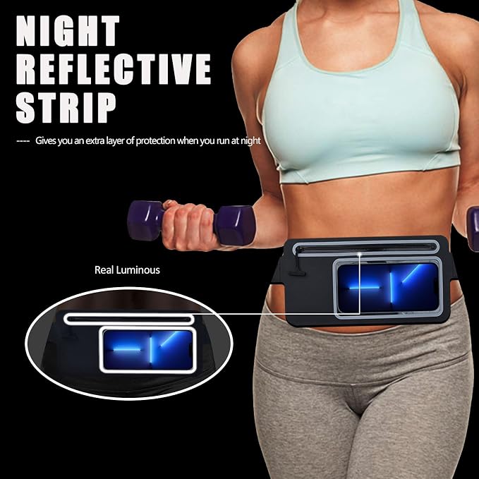 Dry Bags Waterproof Fanny Pack Women for Swimming Kayaking Men Running Belt Bag Beach Boating Rafting Water Sports Travel Kids Cell Phone Pouch, Small Waist Bag, Slim Hiking Waist Pack Black