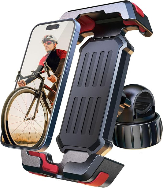 Pnitri 2 Pack Bike Phone Holder Mount [2025 Upgraded Gift Set]- Accesorios para Motos Stand, 3S Easy Install, Motorcycle Phone Mount Universal Handlebar, Bike Accessories for Adult