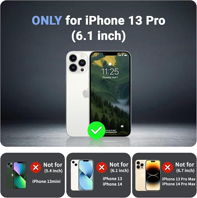 jaroco Magnetic for iPhone 13 Pro Case, [Compatible with MagSafe][Military Grade Drop Protection][Heavy Duty Protection][Non-Slip][Shockproof] 2-Layer Durable Bumper Phone Case 6.1''-Army Green