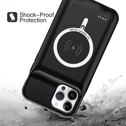 Battery Case for iPhone 11 Pro, Upgraded 10000mAh Battery Pack Rechargeable Charger Case with Carplay Wireless Charging Compatible with iPhone 11 Pro (5.8 inch) External Charging Clip(Black)