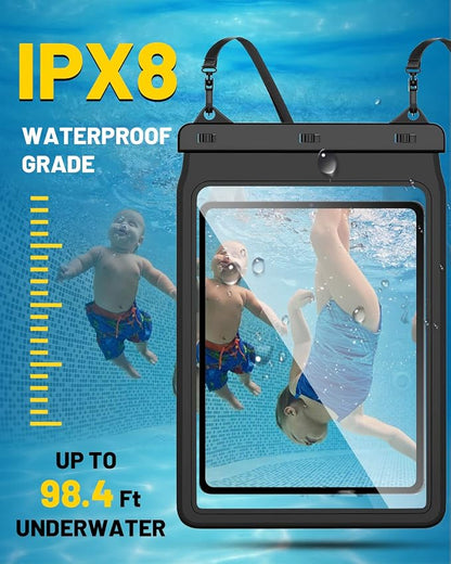 AICase Universal iPad Waterproof, Dry Bag Pouch for iPad Pro 12.9 5th/4th/3rd Gen iPad Pro 11/10.5/9.7, New iPad 9.7, iPad Pro 9.7, iPad Air 4/Air 3/Air 2, Galaxy Tab S7 Tablets up to 12.9 Inch