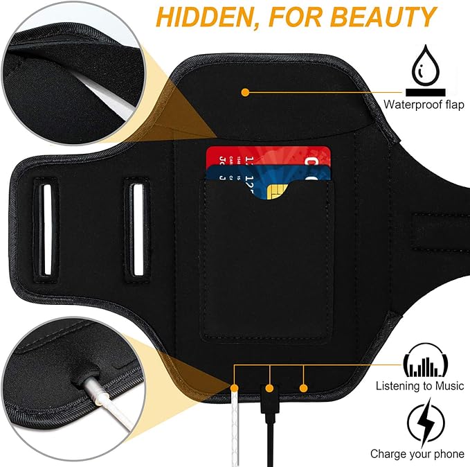 Armband for Samsung Galaxy S25 Ultra/S24 Ultra/S23 Ultra/S22 Ultra/S21+ 5G/S21 Ultra/S20 Ultra/Note 20 Ultra,Galaxy F16/F06/F05/A56/A36/A26/A16/M16/M06/M05/M55(Black)