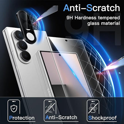 JETech Front Screen Protector for Galaxy Z Fold 7, 2+2 Pack | with Camera Lens Protector, HD Clear Tempered Glass, Anti-Scratch Protection