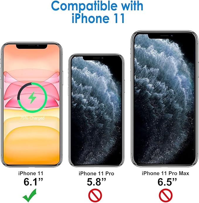 Battery Case for iPhone 11,Upgraded 10000mAh High Capacity Rechargeable Portable Protective Extended Charger Case Wireless Charging Compatible with iPhone 11 (6.1 inch) Charging Cover &Carplay (Black)