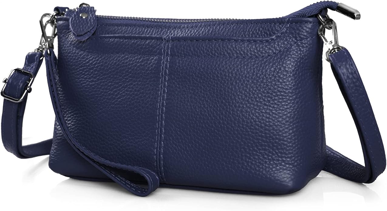 befen Genuine Leather Wristlet Clutch Wallet Purses Small Crossbody Bags for Women with RFID Blocking Card Slots