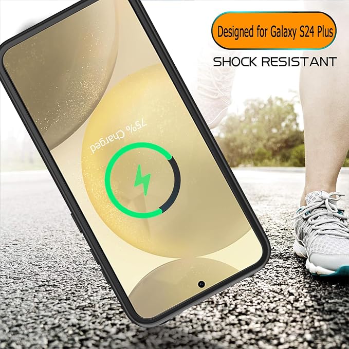 Battery Case for Galaxy S24 Plus,[12000mAh]Large capacity Slim Portable Protective Fast Charging Case Battery Case Compatible with Galaxy S24 Plus(6.7inch) Wireless Charging Case with Carplay-Black