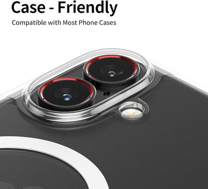Aluminum Alloy Lens Cover for iPhone 17 - Metal Camera Bumper Frame Only -Scratch Resistant, Black