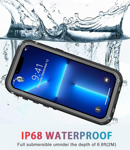 for iPhone 13 Pro Case Waterproof Shockproof Dustproof Full-Body Sturdy with Camera Lens Protector and Built-in Screen Protector,Underwater Full Sealed Cover Protective for iPhone 13 Pro