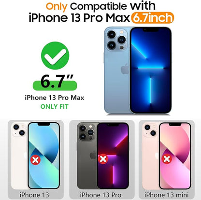 Temdan for iPhone 13 Pro Max Case Waterproof [Built-in Camera Lens & Screen Protector] [Full Body Protection] [IP68 Waterproof] Shockproof Phone Case for iPhone 13 Pro Max 6.7" Blue