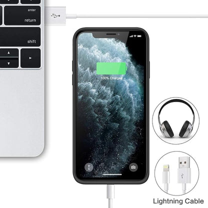 Feob Battery Case for iPhone Xs max, Upgraded 7800mAh Portable Charging Case Extended Battery Pack for iPhone Xs Max [6.5 inch] Protective Charger Cover- Black