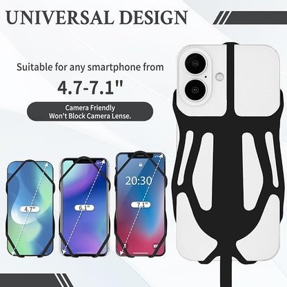 HOTEMIA Silicone Phone Lanyard Holder with Carabiner, Universal Phone Strap,Anti-Theft Phone Case with retractable tether
