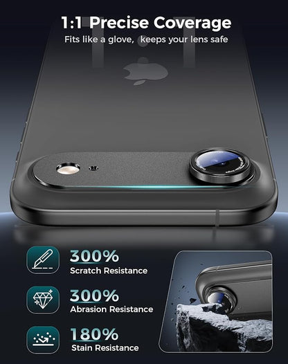 Goton Compatible for iPhone Air Camera Lens Protector 2025, 1-Pack Aluminum Alloy Metal Cover with HD Tempered Glass for iPhone 17 Air, Pro Camera Style, Shatter-Resistant, Scratch-Proof