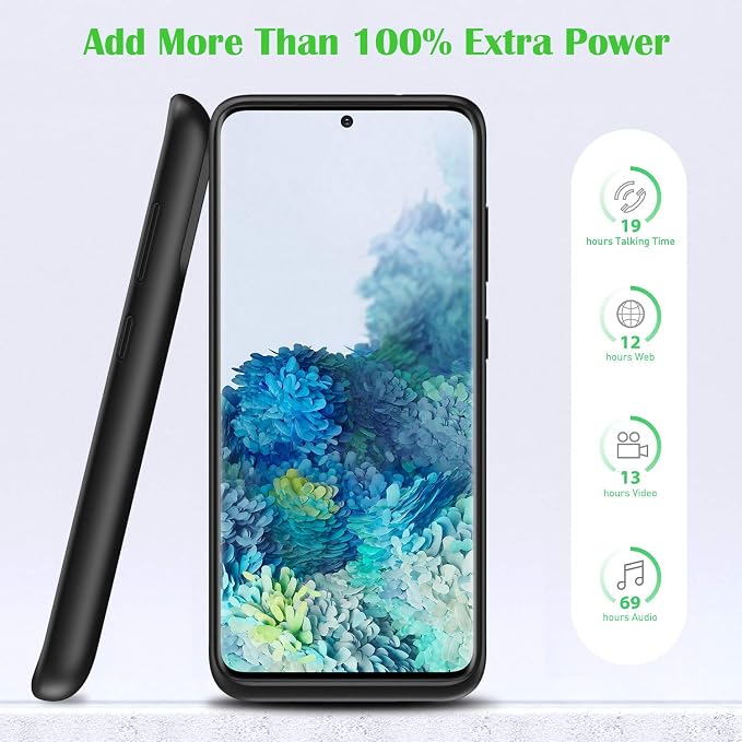 Feob Battery Case for Galaxy S20[6.2 inch], 7500mAh Rechargeable Portable Charger Case Extended Battery Pack for Samsung Galaxy S20 (Not for S20 Plus,S20+,S20 Utral,S20FE)