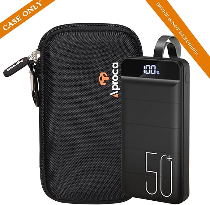 Aproca Case Compatible with Morfec Power Bank Fast Charging 50000mAh 22.5W Portable Charger, Portable Hard Storage Bag for Accessories (Case Only)