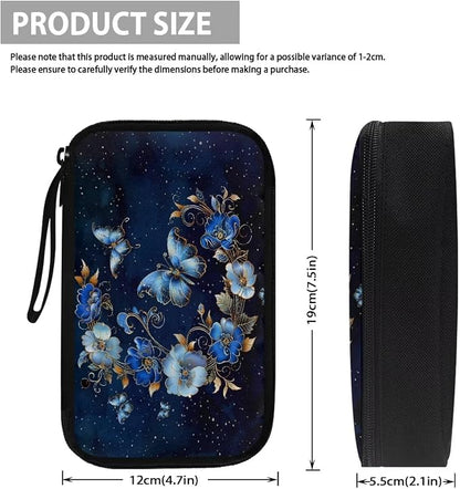 Floral Moon Butterfly Print Electronics Organizer, Travel Cable Organizer Bag, Portable Cord & Charger Storage, Compact Tech Bag & Case