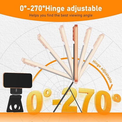 Magnetic Tripod for iPhone, Aluminium Phone Tripod Stand Compatible with Magsafe iPhone 17/16/15/14/13/12 Series, Foldable Strong Magnetic Phone Stand & Travel Essentials Accessories