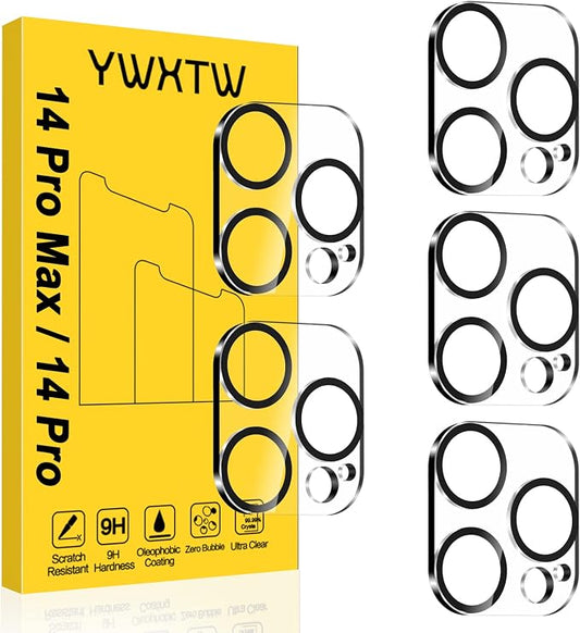 YWXTW [5 Pack Designed for iPhone 14 Pro Max Camera Lens Protector, for iPhone 14 Pro Camera Lens Protector, Night Shooting Mode, Anti Scratch HD Clear 9H Hardness Tempered Glass