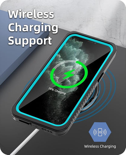 WIFORT for iPhone 11 Pro Waterproof Case - [Certified Water Proof & Military Protection] with [Built-in Screen Protector], Full Body Shockproof Phone Case Cover for iPhone 11 Pro 5.8" - Teal