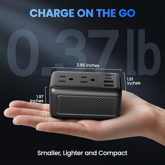 2000W Voltage Converter US to Europe, with 2 USB A and 2 USB C Ports | 220V to 110V Converter for European Travel for Hair Dryer, Travel Adapter Converter Combo