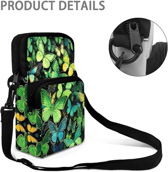 Men's Crossbody Bag, Small Cell Phone Wallet, Women's Shoulder Handbag, Travel Gym Bag