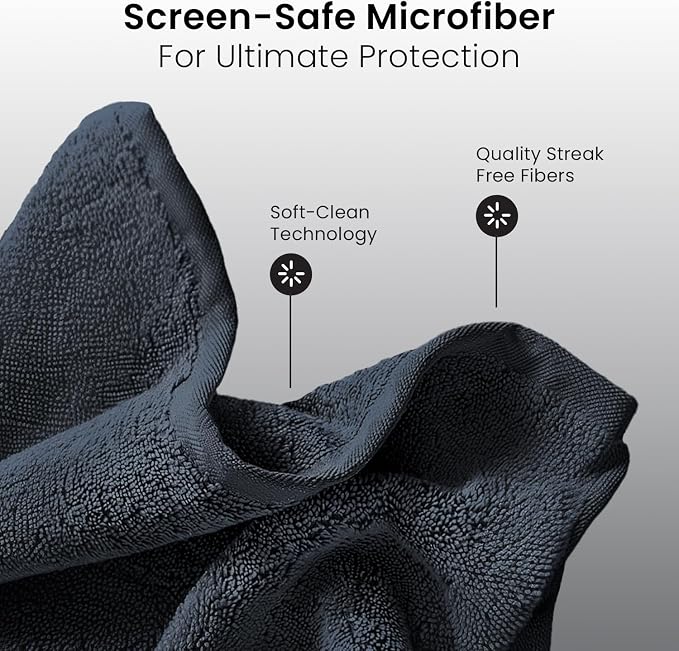 EVEO® Screen Cleaner Spray Kit (Streak-Free) TV Screen Cleaner for Smart TV, LCD, LED, OLED | Computer Screen Cleaner Spray and Wipe Microfiber Cloth - TV, Monitor, Laptop, iPad, Car - 6.7oz 2 Pack