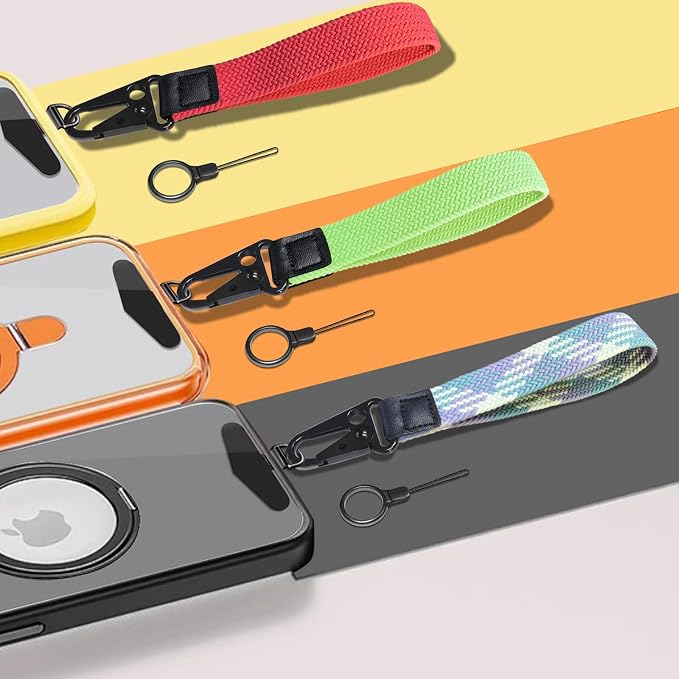 Stretchy Wristlet Keychain, Wrist Lanyard Strap Key Chain Holder to Hold Keys Wallet Phone ID Badge for Men Women