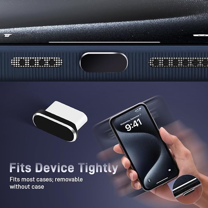 USB C Dust Plug, USB C Port Cover, Type C Charging Port Plug Cover with Speaker Dust Cover, Phone Accessories for iPhone 17/Air/17 Pro/17 Pro Max/iPhone 16/16 Plus/16 Pro/16 Pro Max/iPhone 15 Series