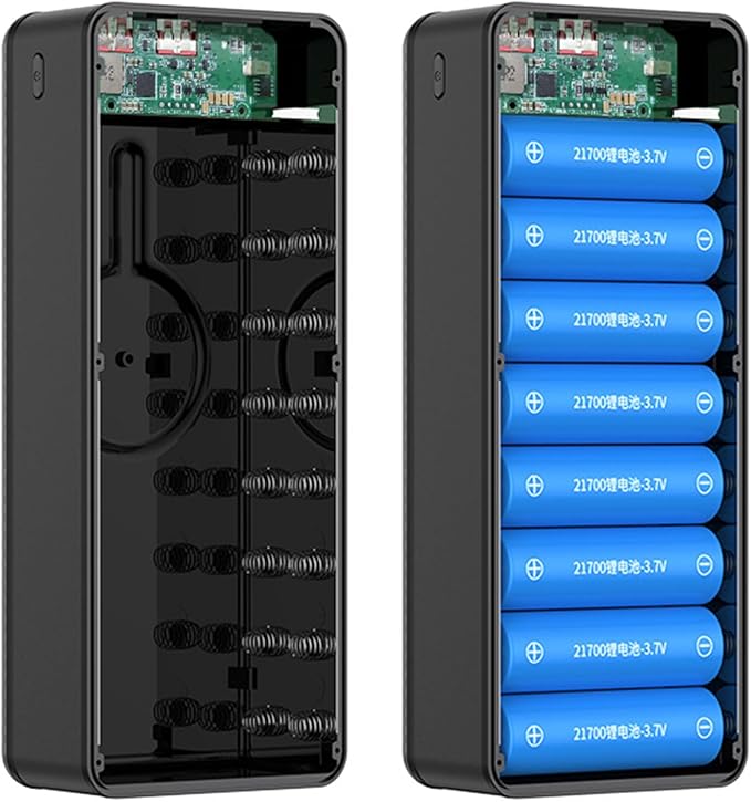 ordinarYone Removable 16 Slot 21700 Battery Case for Power Charging Features LED Camping Light Multi Mode and Protections