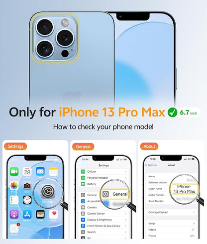 FNTCASE for iPhone 13 Pro Max Case: [Compatible with Magsafe] Translucent Matte Magnetic Phone Cover - Military Grade Drop Protection Shockproof Protective Cases - Light Blue