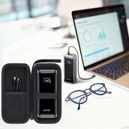 khanka for Anker Prime Power Bank, 26,250Mah Case, Hard Travel Bag Compatible with Anker Prime Power Bank 26K, 300W, Case Only (Black)