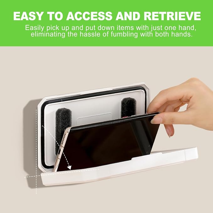 360 Rotation Waterproof Shower Phone Holder Wall Mount Touch Screen Anti Fog Phone Case Fits 4 to 7 Inch Smartphones Hands Free Phone Stand for Shower Bathroom Kitchen Bathtub