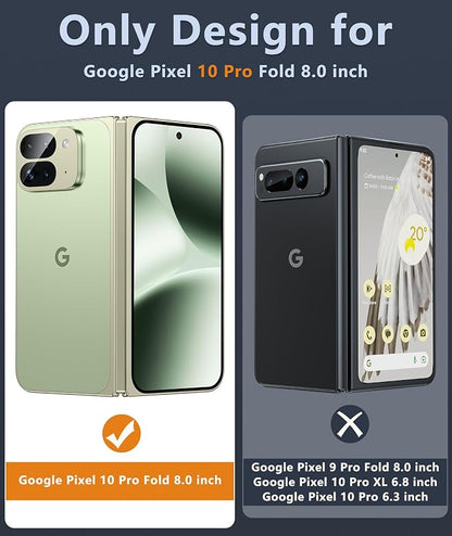 FNTCASE for Google Pixel 10-Pro-Fold Magnetic Case: Translucent Matte Textured Military Grade Drop Protection Cell Phone Cover - Slim Rugged Durable Shockproof Protective Bumper Cases