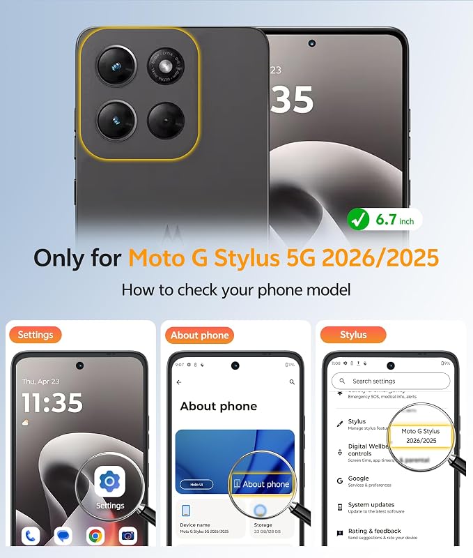 FNTCASE for Moto G Stylus 2026/2025 Case, Fit for Magsafe, Screen Protector | Anti Yellowing Magnetic Back, 14FT Military Grade Drop Protection, Shockproof Protective Phone Cover, Transparent
