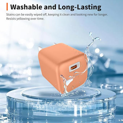 Case for TORRAS IceNano 45W Charger – Soft Silicone Protective Cover for Dynamic Charger,Shockproof Dustproof Charging Block Protector Sleeve[Orange]