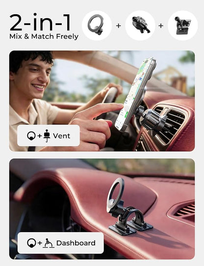 LISEN for MagSafe Car Mount, [Upgrade 2026 Ultra Magnets] Magnetic Phone Holder for Your Car Cell Phone Holde Mount for Air Vent Car Accessories fit iPhone 17 16 15 14 13 12 Pro Max Plus Mini