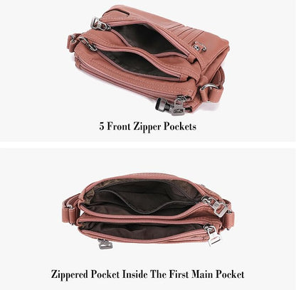 MINICAT Multiple Pockets Small Crossbody Purse Cell Phone Purse Shoulder Bags for Women Cross Body Bag for Woman