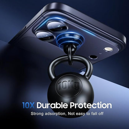 UniqueMe for 3 Pack iPhone 17 Pro Camera Lens Protector - [Drop Protection] [Case Friendly] 9H Tempered Glass Camera Cover Screen [Update New Version] - All Blue