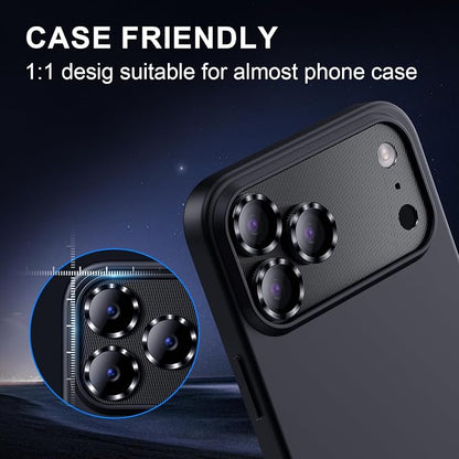 Korecase for iPhone 17 Pro Camera Lens Protector -[Scratch-resistant][Strong adhesion][Case Friendly] Metal Tempered Glass Rear Camera Screen Cover for iPhone 17Pro - Grey