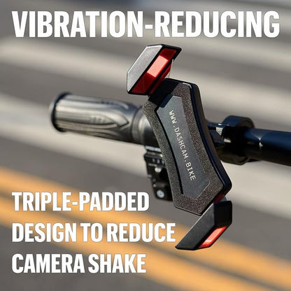 The dashcam.Bike Phone Mount: The Best Bicycle Phone Holder That Reduces Shake Without Blocking Your Camera [Low-Profile Clamp]