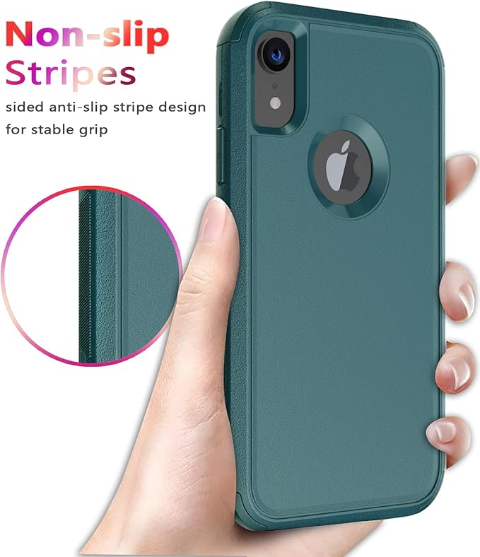 Diverbox for iPhone Xr Case [Shockproof] [Dropproof] [Dust-Proof],Heavy Duty Protection Phone Case Cover for Apple iPhone XR (Dark Green)