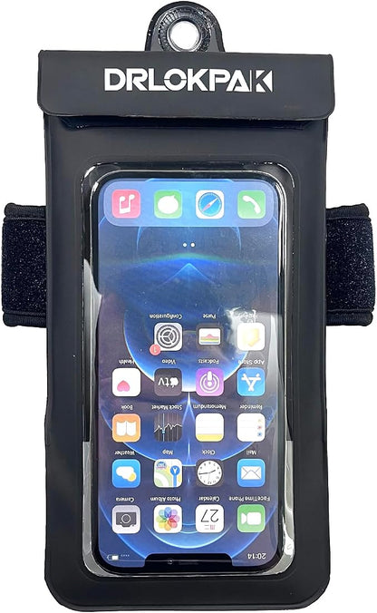 DRLOKPAK Waterproof Phone Case Armband Surfing Dry Bag Floating Waterproof Pouch Holder for iPhone 15 14 13 12 Pro Max XS Plus Se Galaxy S23 + Ultra W24 Google LG Phone up to 7inch