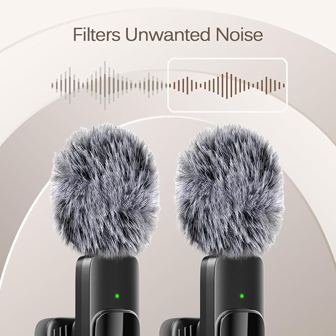 Labstandard Professional Wireless Lavalier Lapel Microphone for iPhone, iPad, mini Video Recording Mic forInterview Video Podcast Vlog YouTube&Livestream, Noise Reduction, Plug &Play