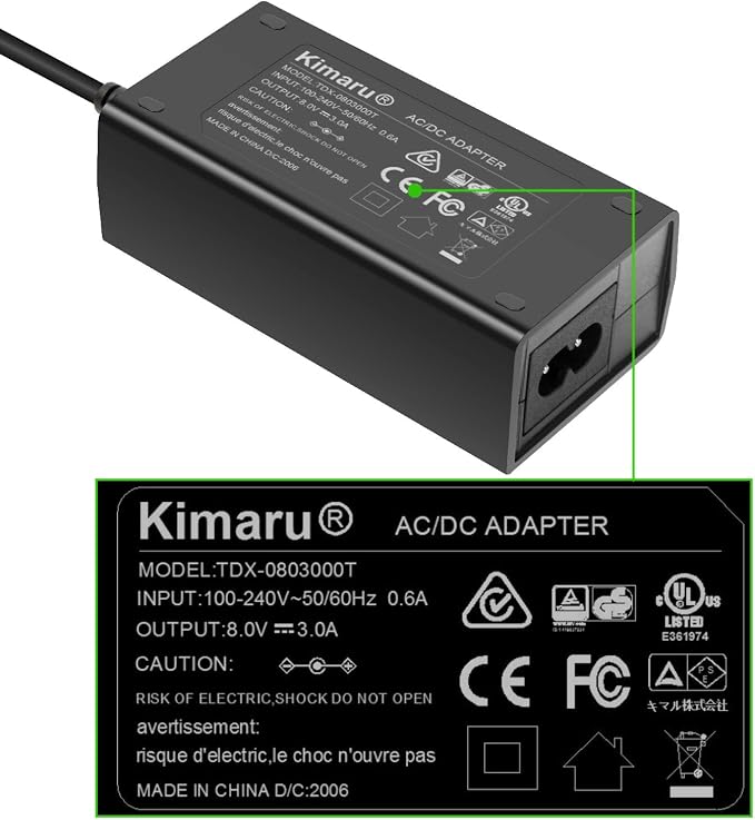 Kimaru NP-FZ100 Dummy Battery AC Power Supply Adapter Kit for Sony Alpha A6600 A6700 ZV-E1, FX3 FX30 A7CII ZV-E10II, A7C A7CR A1 A7III A7IV A7RIII A7RIV A7RV A7SIII A9 A9II A9R A9S Cameras.