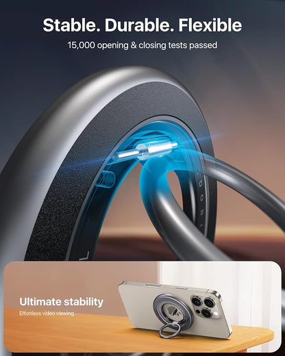 andobil 2026 3rd Gen Magnetic Phone Grip for MagSafe [360° Rotatable & Ultra-Stable] Two-Sided Magnet Cell Phone Ring Holder Compatible with MagSafe Accessories, iPhone 17 Air 16 15 14 13 12 Pro Max