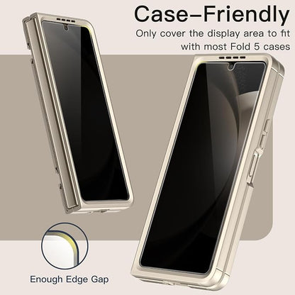 JETech Front Privacy Screen Protector for Samsung Galaxy Z Fold 5, 2-Pack | Anti-Spy Privacy Protection, Tempered Glass, Easy Installation Tool, Case-Friendly, Anti-Scratch Design