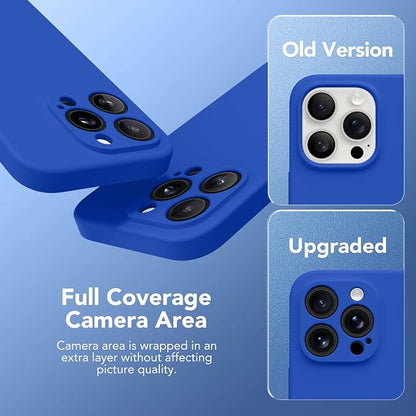 Magnetic for iPhone 16 Pro Max Case, Compatible with MagSafe, [Full Camera Protection][Screen Protector] Silicone Shockproof Protective Phone Case for iPhone 16 Pro Max 6.9", Klein Blue