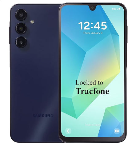 Tracfone Samsung Galaxy A16 5G, 128GB, 50MP Triple Camera, Android Smartphone, 6.5" FHD+ Super AMOLED 90Hz Display, Long-Lasting Battery - Locked to Tracfone - Awesome Black